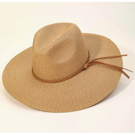 Braided Rope Strap Floppy Brim Sun Hat-Hat-Graceful & Chic Boutique, Family Clothing Store in Waxahachie, Texas