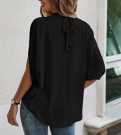 Cape Short Sleeve Top-Graceful & Chic Boutique, Family Clothing Store in Waxahachie, Texas