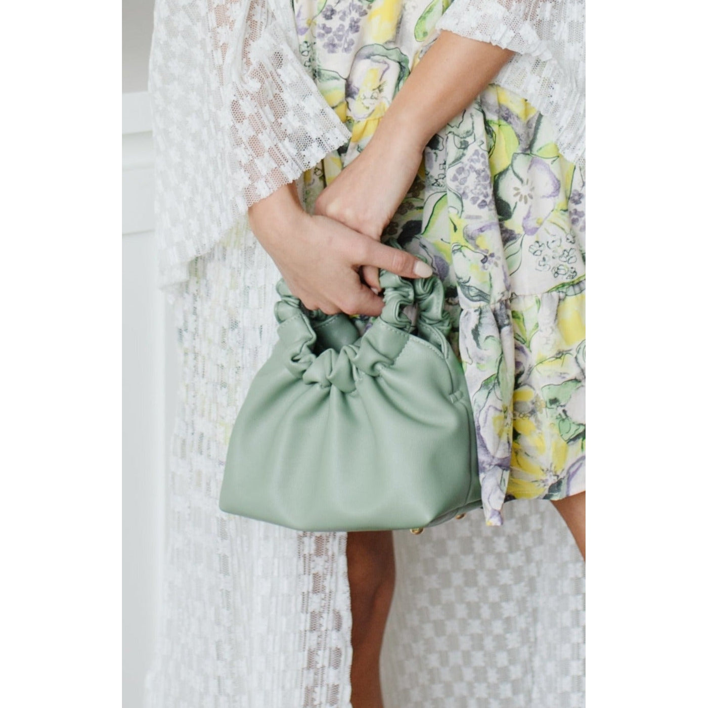 Serena Scrunchie Bag In Green-Womens-Graceful & Chic Boutique, Family Clothing Store in Waxahachie, Texas