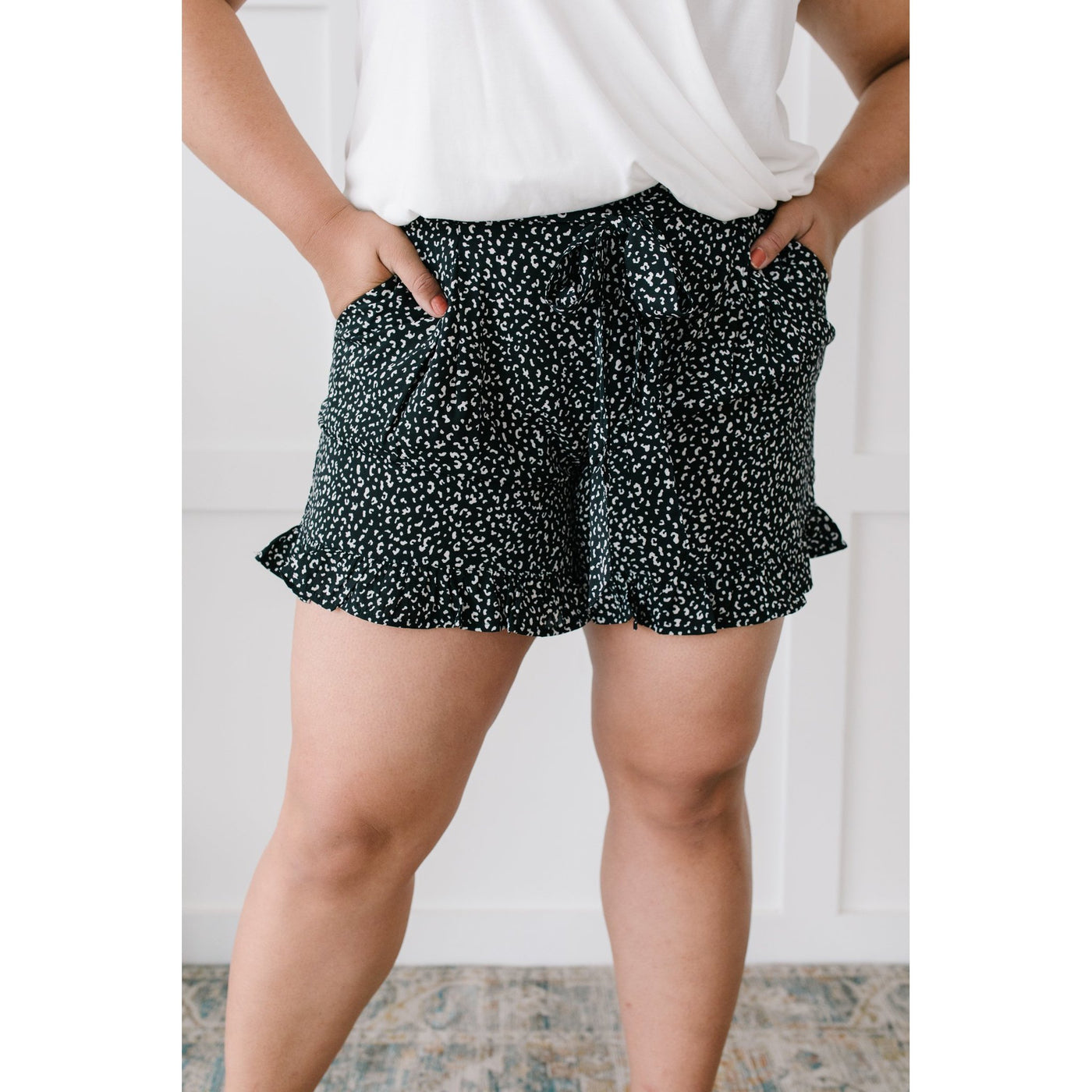 Short Leash Ruffled Shorts In Black-Womens-Graceful & Chic Boutique, Family Clothing Store in Waxahachie, Texas