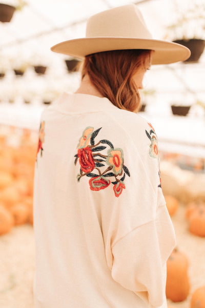 Shoulder Details Cream Cardigan-Womens-Graceful & Chic Boutique, Family Clothing Store in Waxahachie, Texas