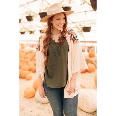 Shoulder Details Cream Cardigan-Womens-Graceful & Chic Boutique, Family Clothing Store in Waxahachie, Texas