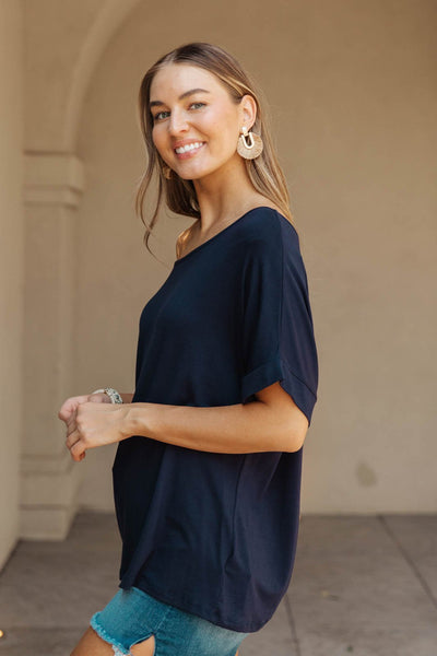 Sightseeing Top in Navy-W Top-Graceful & Chic Boutique, Family Clothing Store in Waxahachie, Texas