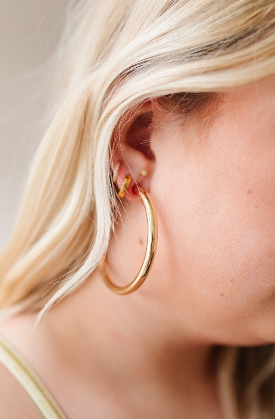 Solid Gold Hoops-Womens-Graceful & Chic Boutique, Family Clothing Store in Waxahachie, Texas