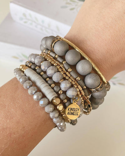 Stacked Collection - Slate Bracelet Set-W Jewelry-Graceful & Chic Boutique, Family Clothing Store in Waxahachie, Texas