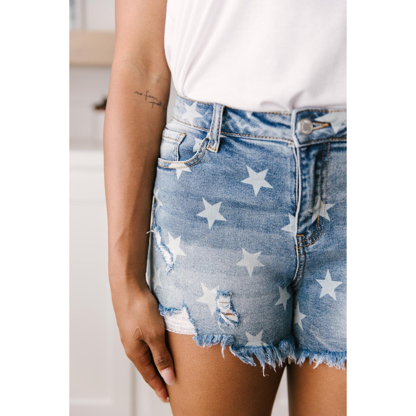 Star Power Cutoff Shorts-W Bottom-Graceful & Chic Boutique, Family Clothing Store in Waxahachie, Texas