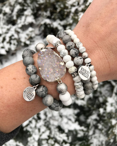 Stone Collection - Silver Pepper Bracelet-W Jewelry-Graceful & Chic Boutique, Family Clothing Store in Waxahachie, Texas