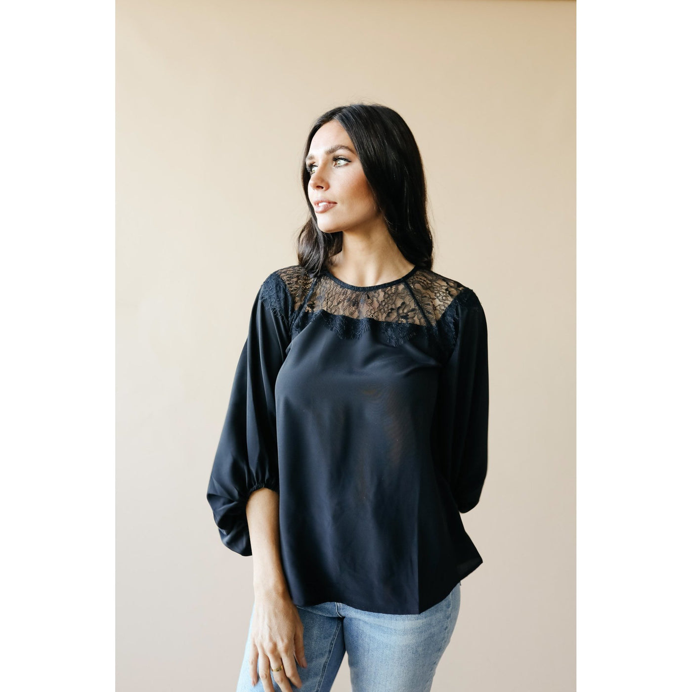 Straight Laced Blouse In Black-W Top-Graceful & Chic Boutique, Family Clothing Store in Waxahachie, Texas