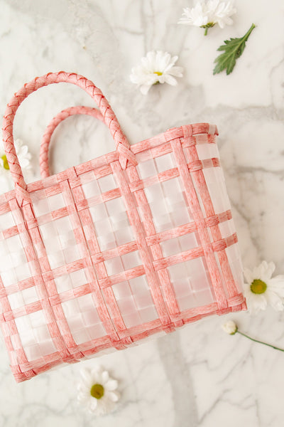 Sunny Days Woven Tote in Pink-Womens-Graceful & Chic Boutique, Family Clothing Store in Waxahachie, Texas
