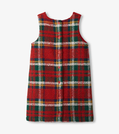 Tartan Faux Fur Pocket Dress-G Dress-Graceful & Chic Boutique, Family Clothing Store in Waxahachie, Texas
