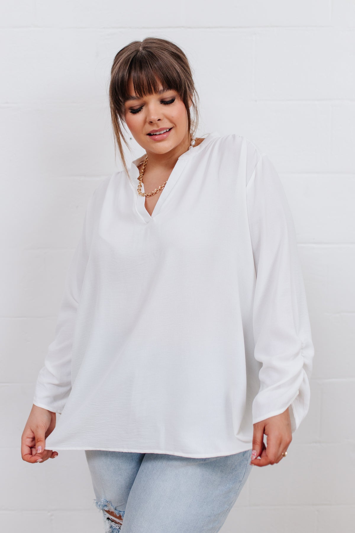 Thriving Top in White-Womens-Graceful & Chic Boutique, Family Clothing Store in Waxahachie, Texas