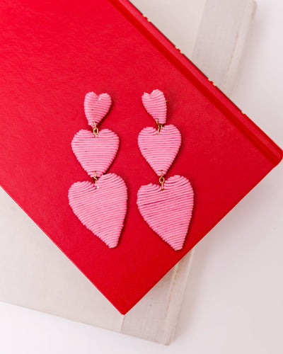 Tiered Heart Earrings-Womens-Graceful & Chic Boutique, Family Clothing Store in Waxahachie, Texas