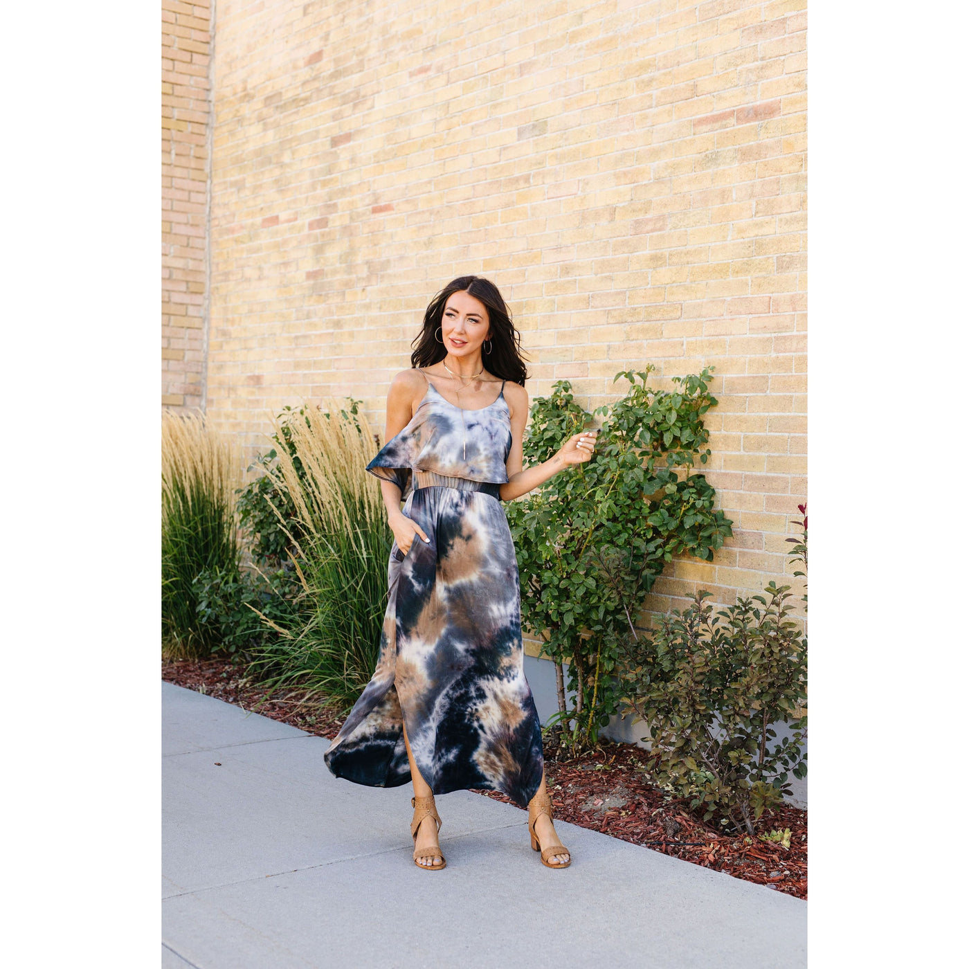 Timeless Neutral Tie Dye Maxi Dress-W Dress-Graceful & Chic Boutique, Family Clothing Store in Waxahachie, Texas