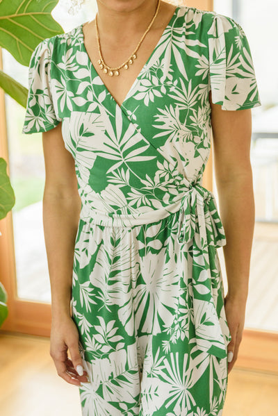Tropical Silhouettes Jumpsuit-Womens-Graceful & Chic Boutique, Family Clothing Store in Waxahachie, Texas