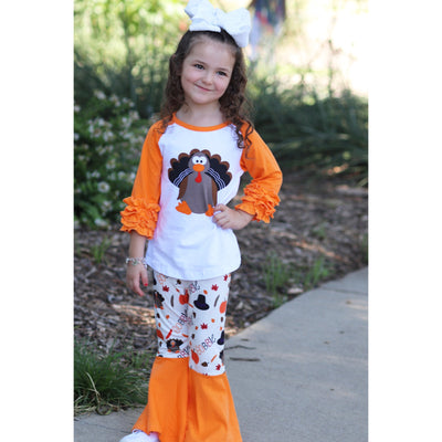 Turkey Raglan Shirt and Bell Bottoms - 2 Piece Set-G Set-Graceful & Chic Boutique, Family Clothing Store in Waxahachie, Texas