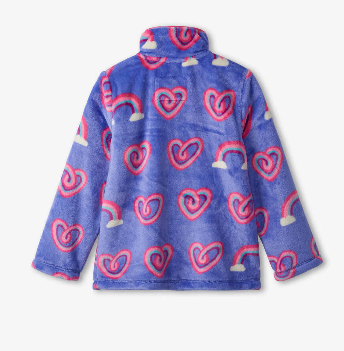 Twisty Rainbow Hearts Fuzzy Fleece Zip Up-G Top-Graceful & Chic Boutique, Family Clothing Store in Waxahachie, Texas