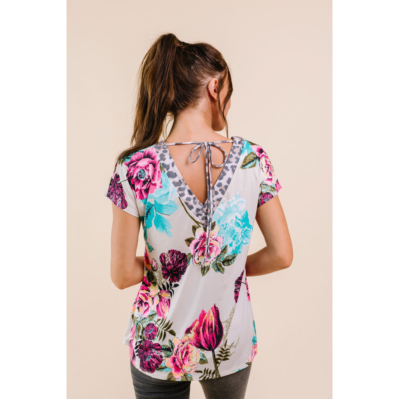 Unexpected Flowers V-Neck Top-Womens-Graceful & Chic Boutique, Family Clothing Store in Waxahachie, Texas