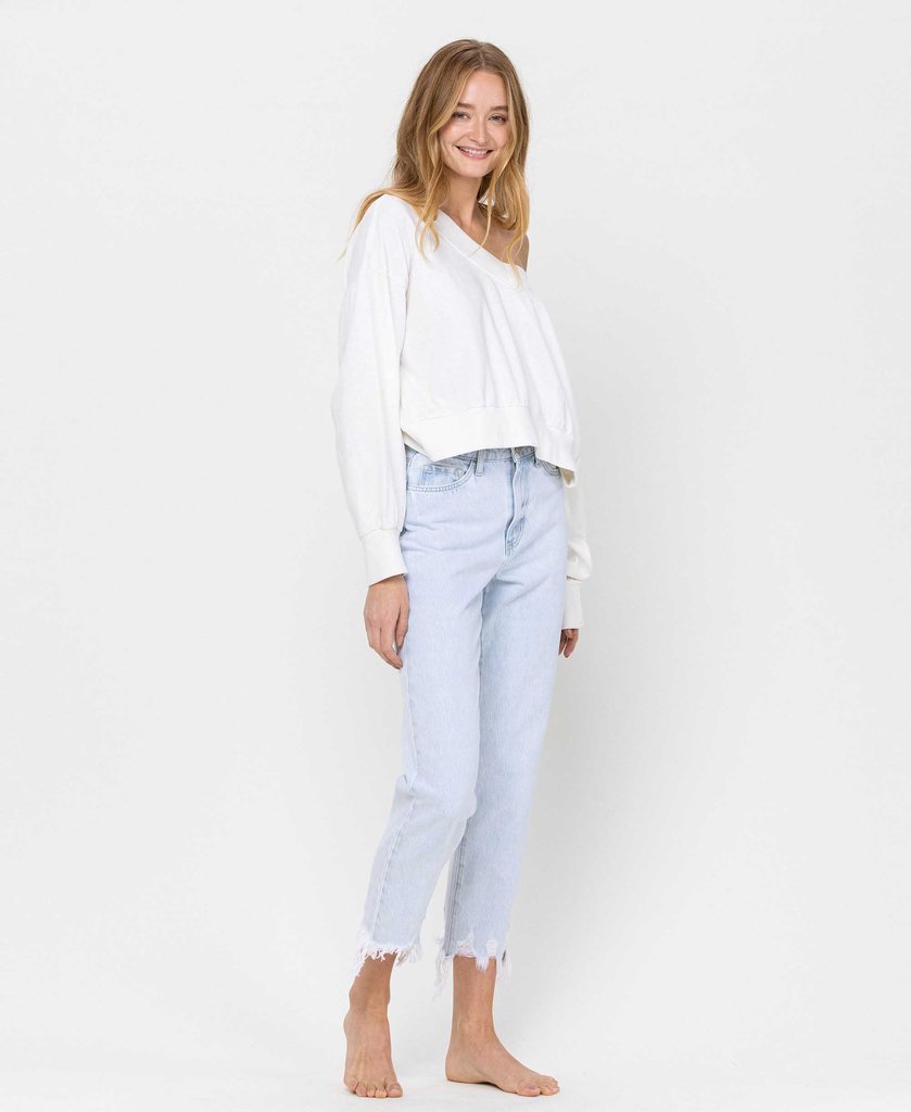 Same Place - Super High Rise Crop Straight Denim Jeans | The Perfect Pair-W Bottom-Graceful & Chic Boutique, Family Clothing Store in Waxahachie, Texas