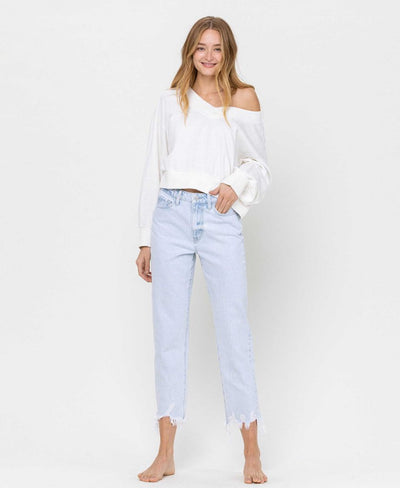 Same Place - Super High Rise Crop Straight Denim Jeans | The Perfect Pair-W Bottom-Graceful & Chic Boutique, Family Clothing Store in Waxahachie, Texas