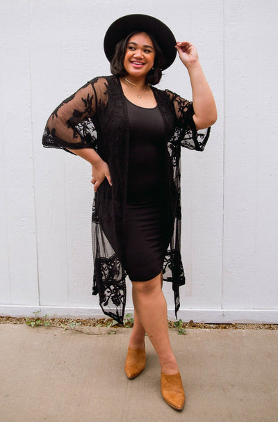 Vacay Babe Cardigan In Black-Womens-Graceful & Chic Boutique, Family Clothing Store in Waxahachie, Texas