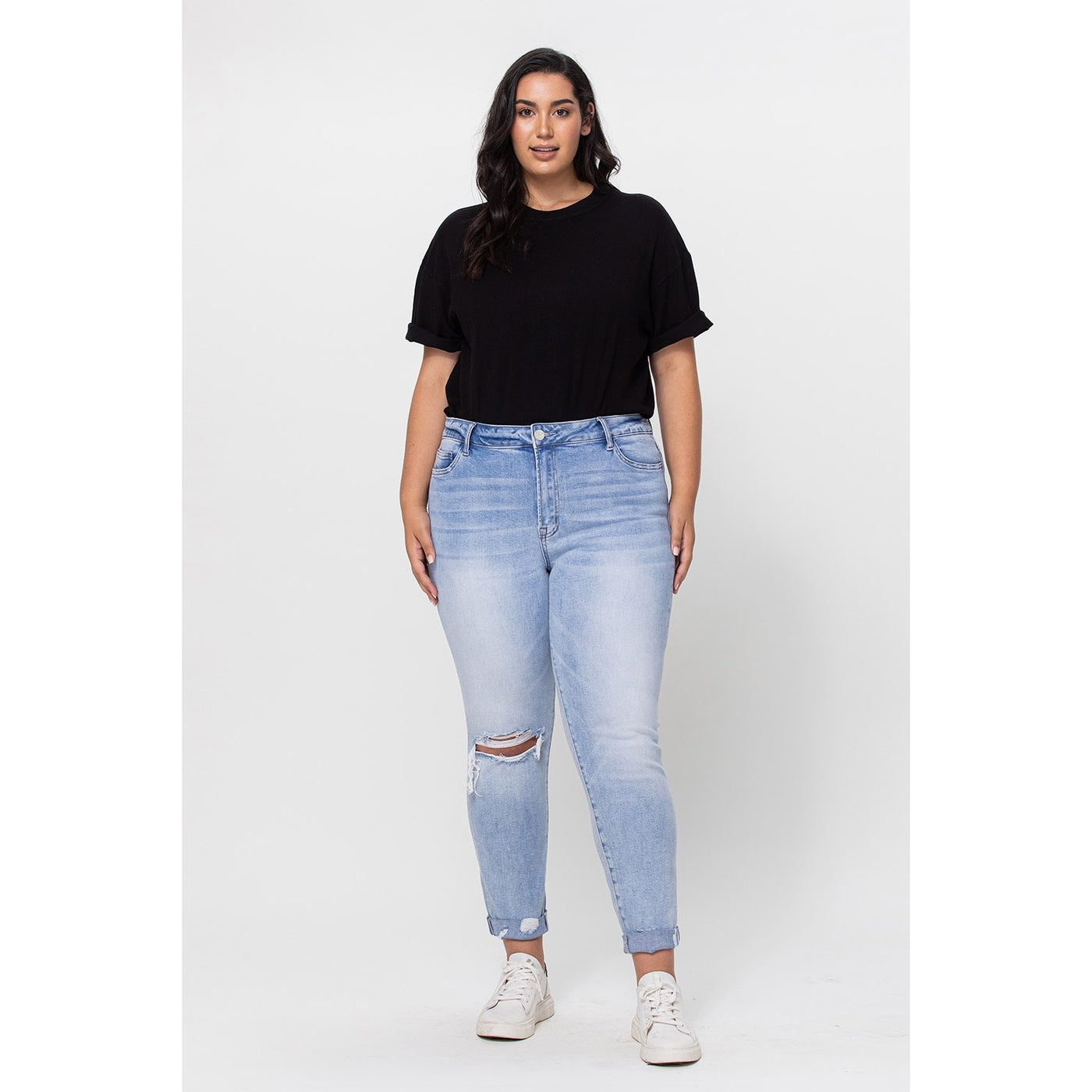 Bethani High Rise Slim Crop with Double Cuff in Plus | The Perfect Pair-W Bottom-Graceful & Chic Boutique, Family Clothing Store in Waxahachie, Texas