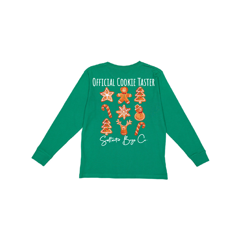 Cookie Tester Long Sleeve Green Tee - Adult | The Perfect Pair-M Top-Graceful & Chic Boutique, Family Clothing Store in Waxahachie, Texas