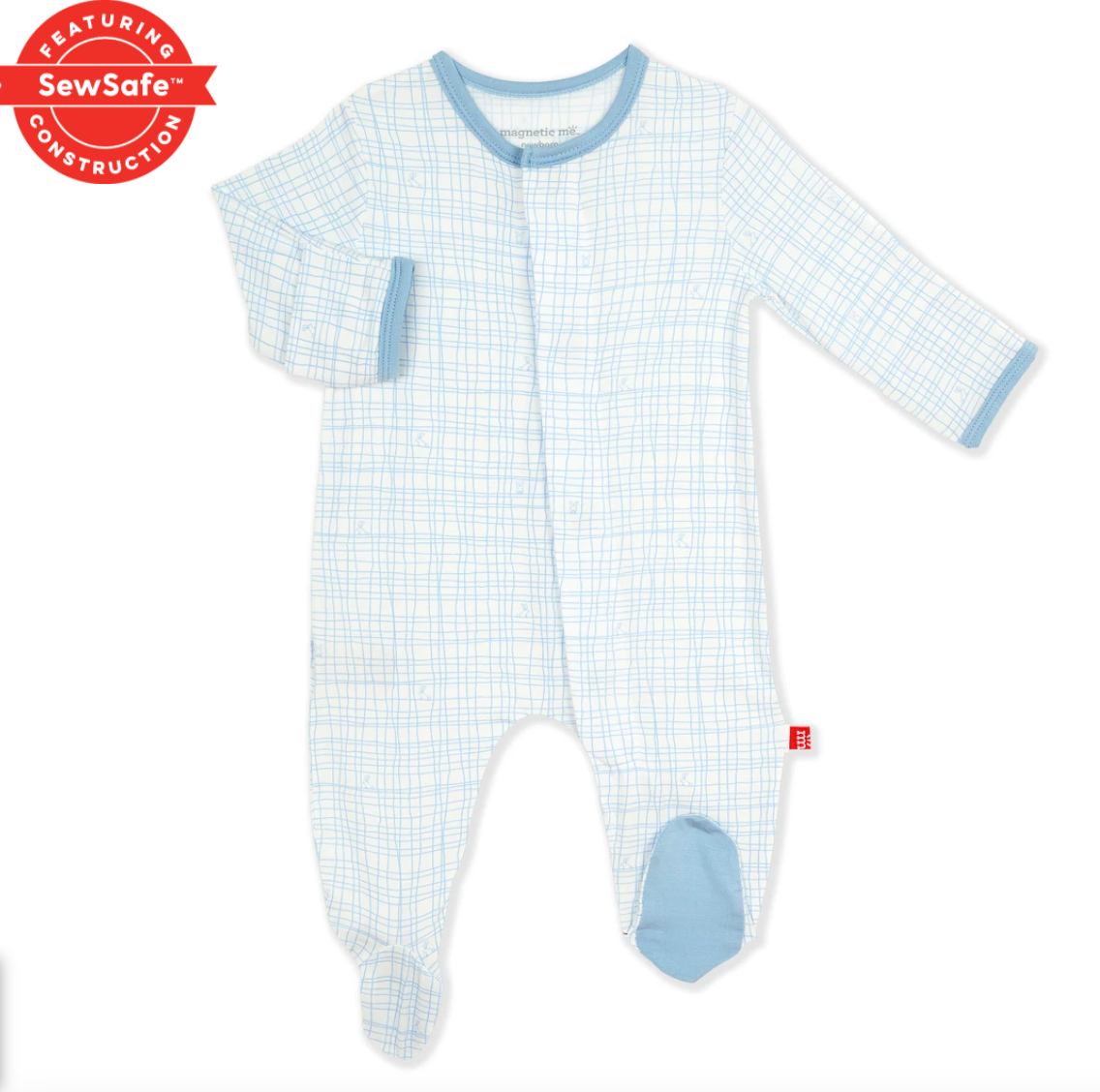 greenwich plaid modal magnetic footie - Magnetic Me-B Footie-Graceful & Chic Boutique, Family Clothing Store in Waxahachie, Texas