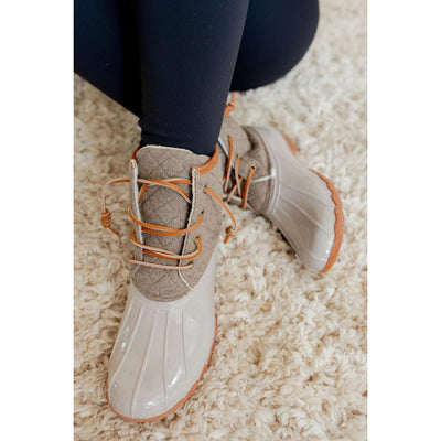 Beige Quilted Duck Boots | The Perfect Pair-W Footwear-Graceful & Chic Boutique, Family Clothing Store in Waxahachie, Texas