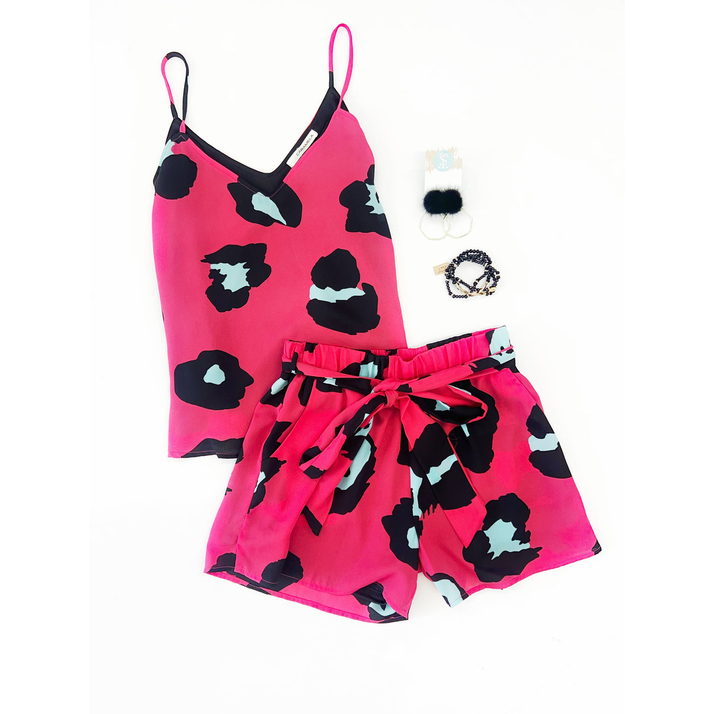 Bonnie Animal Print Shorts in Pink-W Bottom-Graceful & Chic Boutique, Family Clothing Store in Waxahachie, Texas