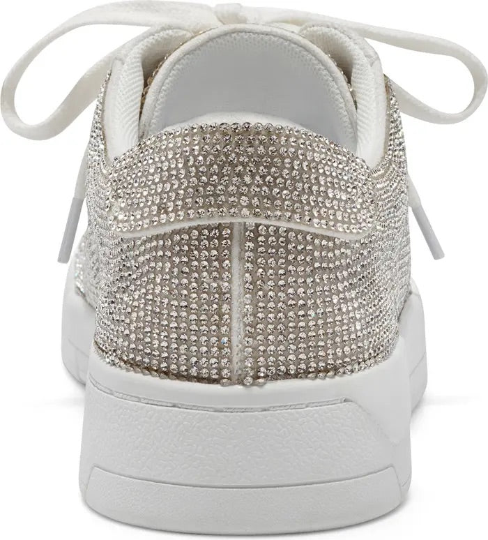 Silesta - Jessica Simpson Rhinestone Sneaker in White-W Footwear-Graceful & Chic Boutique, Family Clothing Store in Waxahachie, Texas