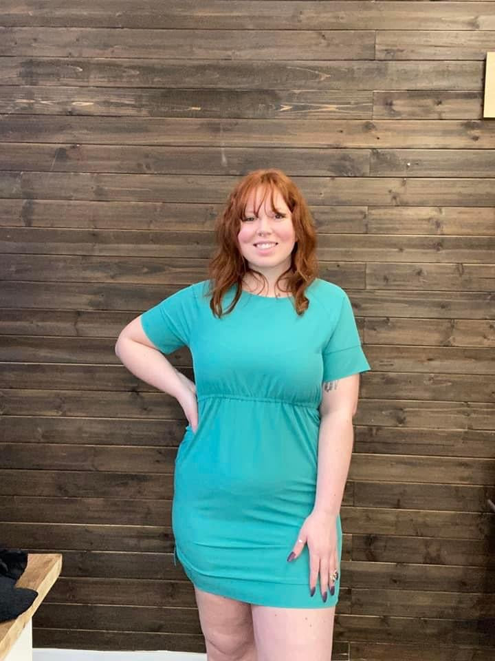 Stephanie Dress in Emerald-W Dress-Graceful & Chic Boutique, Family Clothing Store in Waxahachie, Texas