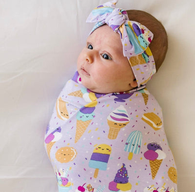 Little Sleepies - Wildberry Ice Cream Social Bow Headband | The Perfect Pair-G Footie-Graceful & Chic Boutique, Family Clothing Store in Waxahachie, Texas