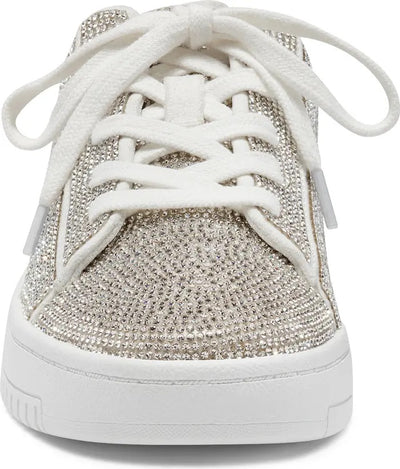 Silesta - Jessica Simpson Rhinestone Sneaker in White-W Footwear-Graceful & Chic Boutique, Family Clothing Store in Waxahachie, Texas