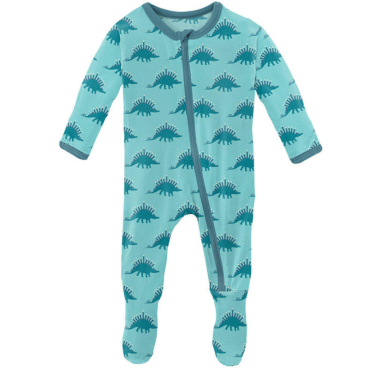Boy's Print Footie with Zipper - Iceberg Menorahsaurus - KicKee Pants-I Footie-Graceful & Chic Boutique, Family Clothing Store in Waxahachie, Texas