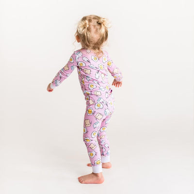 Little Sleepies - Pink Breakfast Buddies Two-Piece Bamboo Viscose Pajama Set | The Perfect Pair-K Pajamas-Graceful & Chic Boutique, Family Clothing Store in Waxahachie, Texas