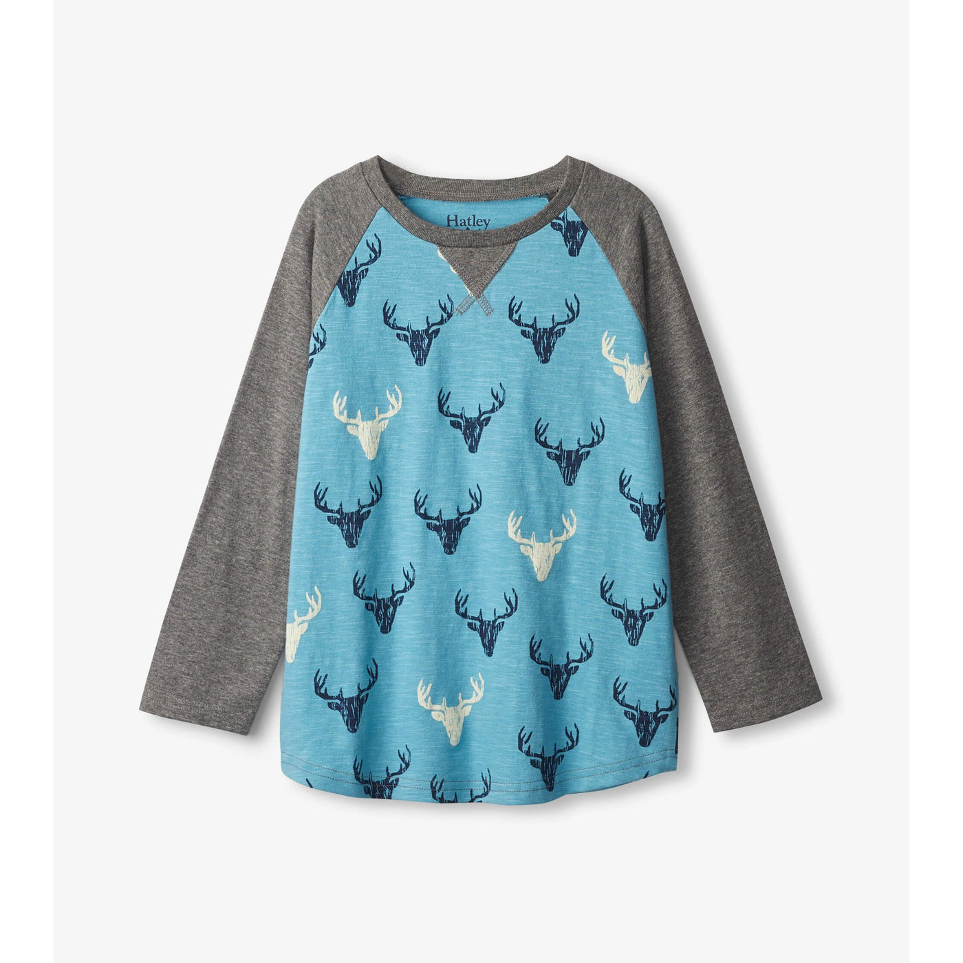 Stag Heads Raglan Tee-Graceful & Chic Boutique, Family Clothing Store in Waxahachie, Texas